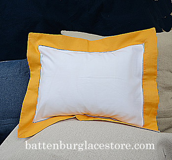 Standard Size Sham Cover.20x26 inches. White with Apricot color